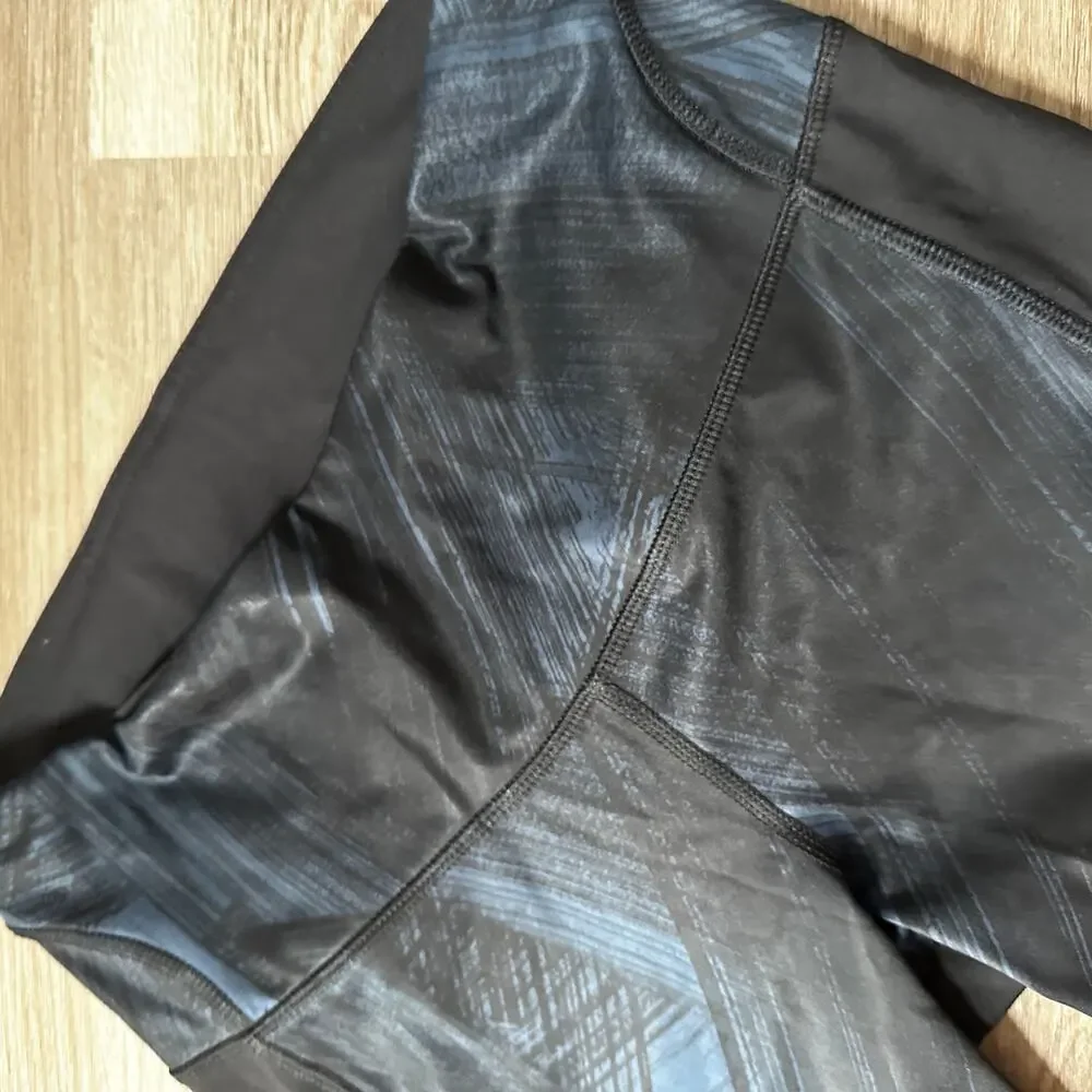 Lululemon size 6 side pocket workout running leggings abstract pattern womens